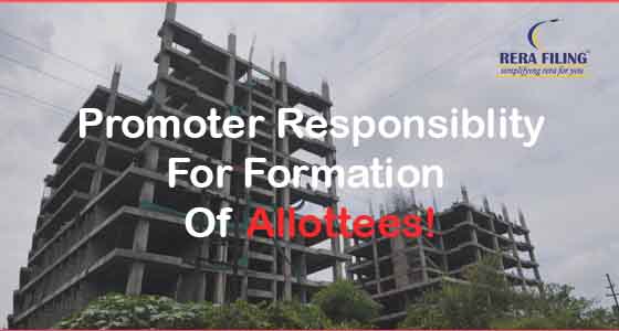 Promoter responsibility for formation of allottees
